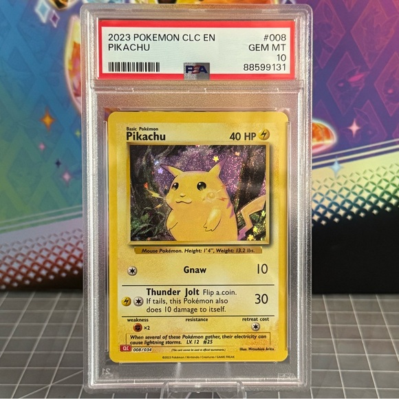 Pokemon Other - ✨ SOLD ✨ Pokemon Pikachu CLC #008 PSA 10